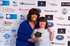 Olivia Southgate, Young Performer 2023,  with her mum Bethan