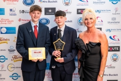 O&H Metalwork, Young Leader 2023, with Tonia Morgan from award sponsor Westacres Homes Ltd